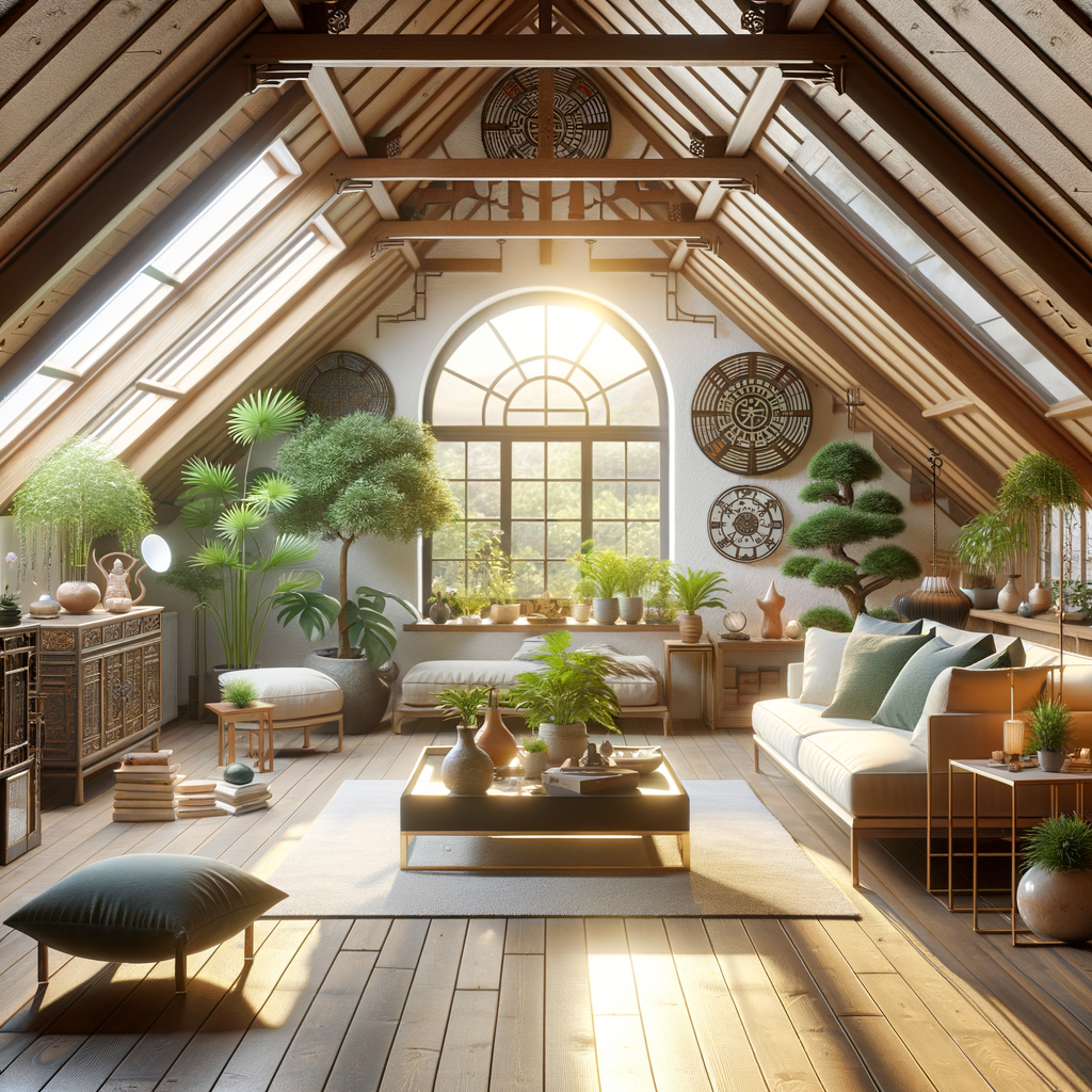 Feng Shui attic and loft space showcasing effective Feng Shui space clearing, energy balance techniques, and enhancing energy flow for home interiors.