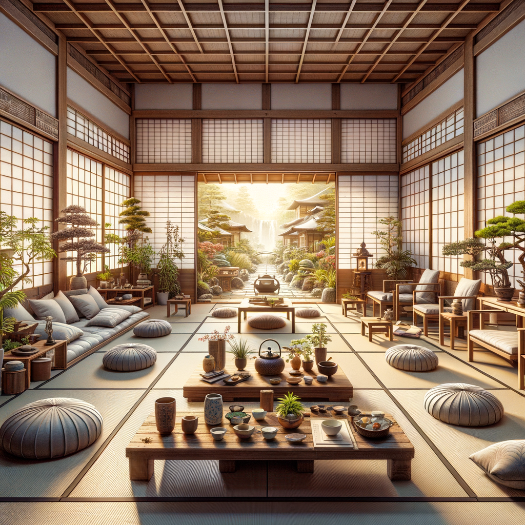 Japanese home interior showcasing Feng Shui adoption, traditional Japanese home decor, and Feng Shui practices in Japan, reflecting the influence of Feng Shui in Japanese cultural practices and interior design.