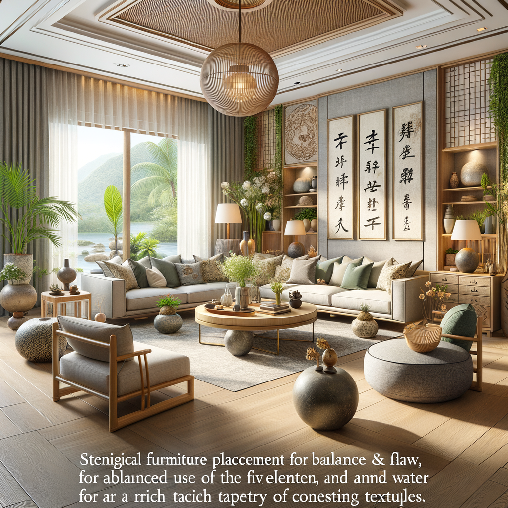 Harmonious family room showcasing Feng Shui harmony techniques and room design for creating a peaceful atmosphere and promoting family harmony.