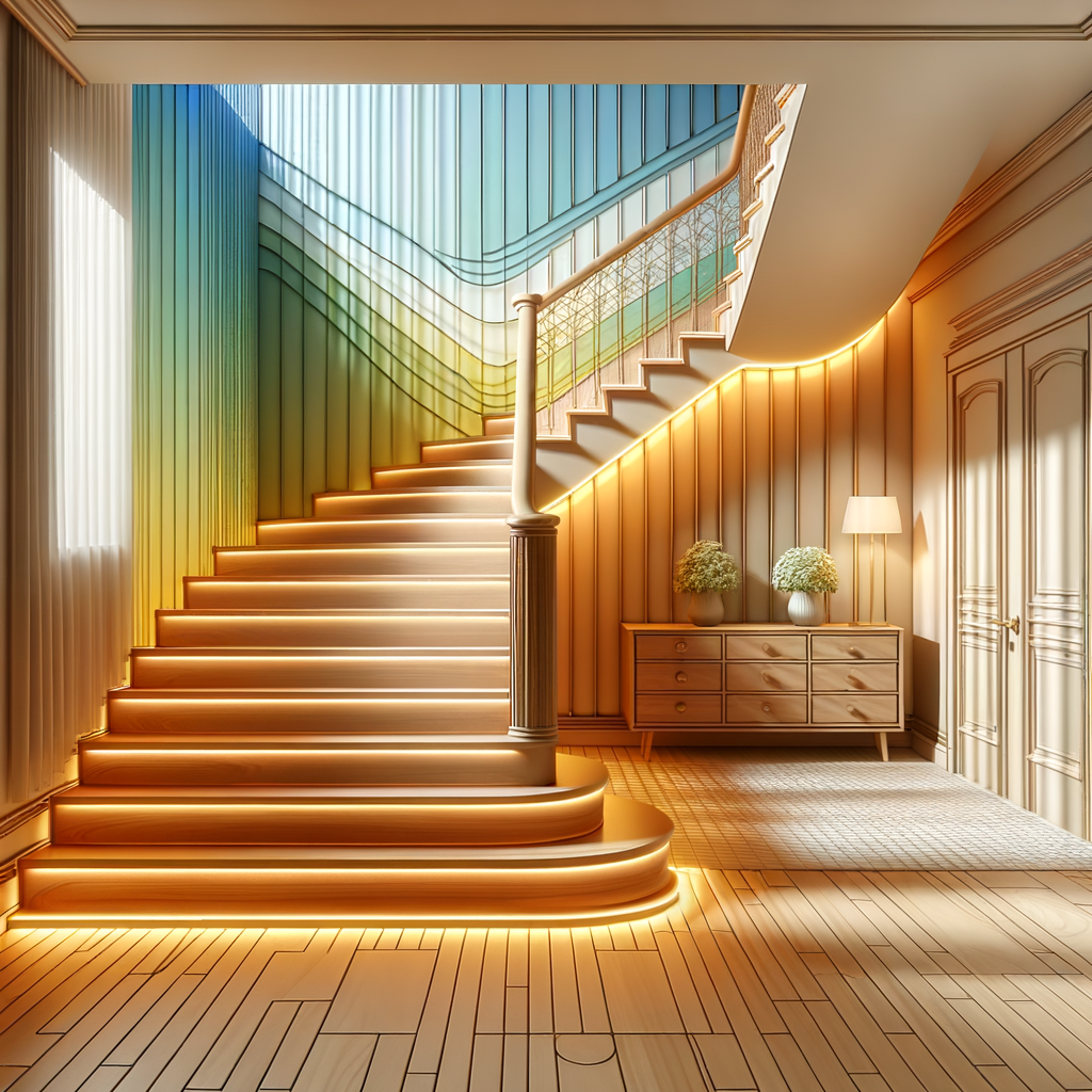 Elegant Feng Shui stairs design showcasing Feng Shui home tips and principles for stairs, enhancing positive energy flow in home design Feng Shui.