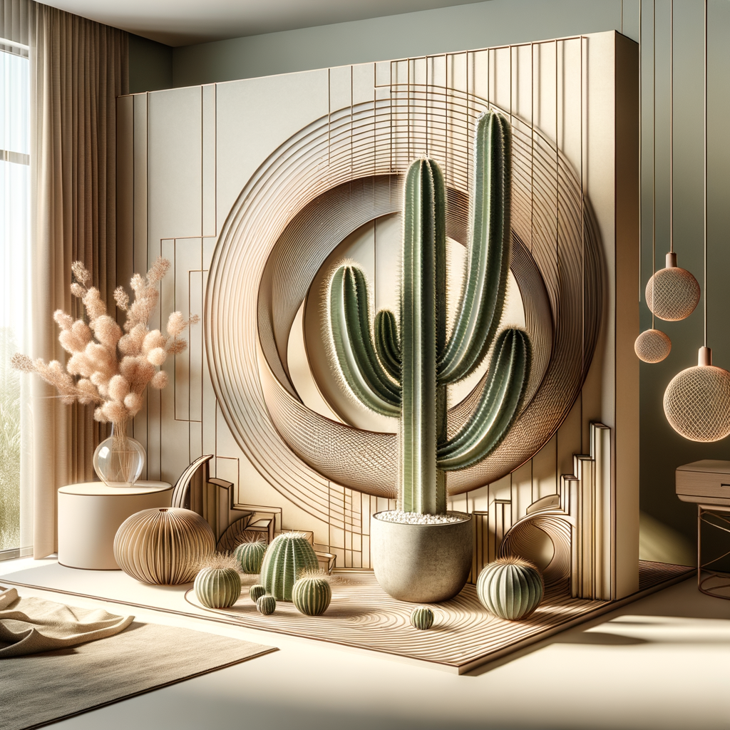 Cactus plant in modern home decor illustrating negative Feng Shui energy, showcasing the impact of Feng Shui cactus placement in a bedroom.